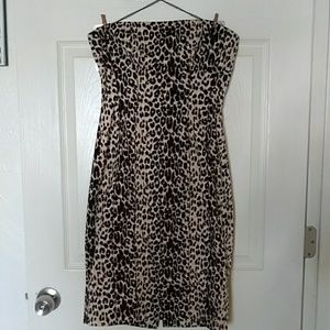 XXI Strapless dress leopard